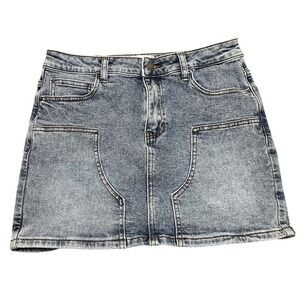 Guess Y2K style RODEO denim Mini Skirt Acid Wash Blue Size 27